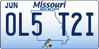 MO license plate OL5T2I