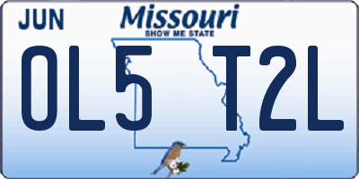 MO license plate OL5T2L
