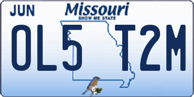 MO license plate OL5T2M