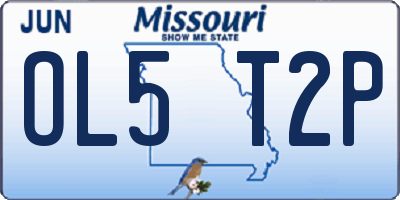 MO license plate OL5T2P