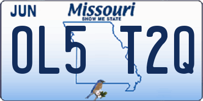 MO license plate OL5T2Q