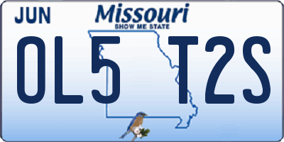 MO license plate OL5T2S
