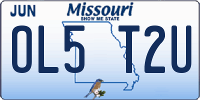 MO license plate OL5T2U