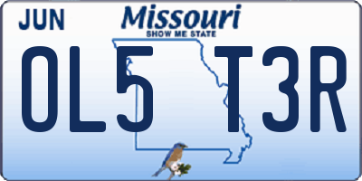 MO license plate OL5T3R