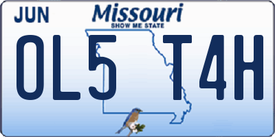MO license plate OL5T4H