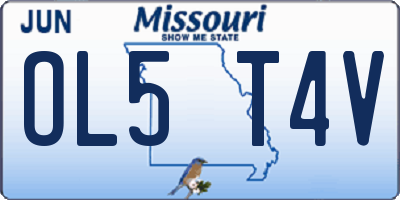 MO license plate OL5T4V
