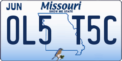 MO license plate OL5T5C