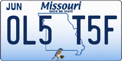 MO license plate OL5T5F