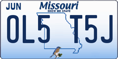 MO license plate OL5T5J