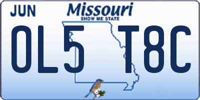 MO license plate OL5T8C