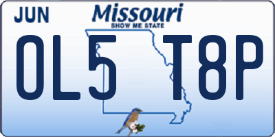MO license plate OL5T8P