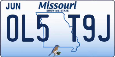 MO license plate OL5T9J