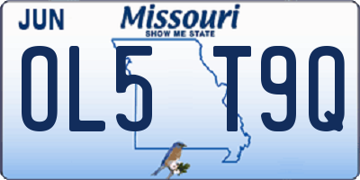 MO license plate OL5T9Q