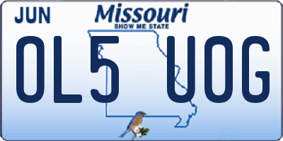 MO license plate OL5U0G