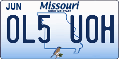 MO license plate OL5U0H