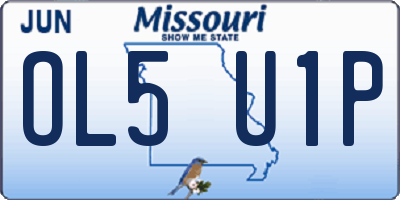 MO license plate OL5U1P