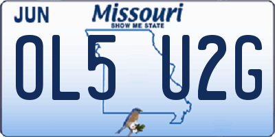 MO license plate OL5U2G