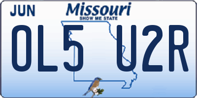MO license plate OL5U2R
