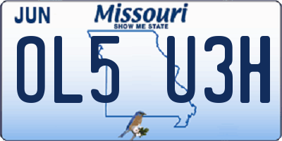 MO license plate OL5U3H