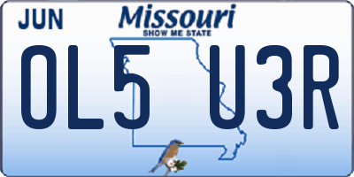 MO license plate OL5U3R
