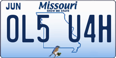 MO license plate OL5U4H