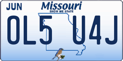 MO license plate OL5U4J