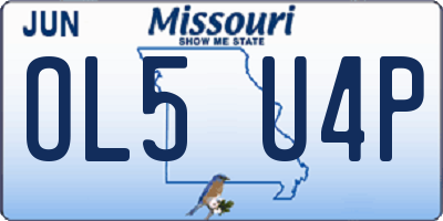 MO license plate OL5U4P