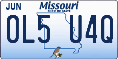 MO license plate OL5U4Q