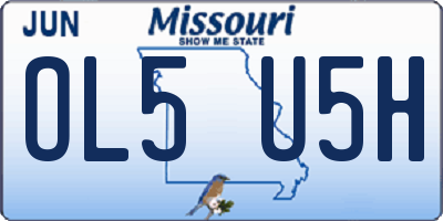 MO license plate OL5U5H