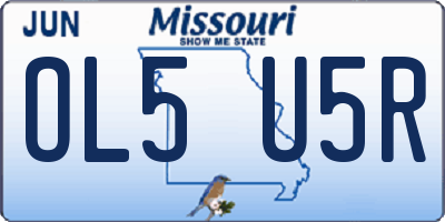 MO license plate OL5U5R