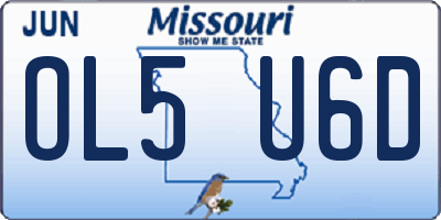 MO license plate OL5U6D