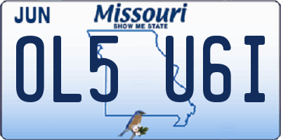 MO license plate OL5U6I