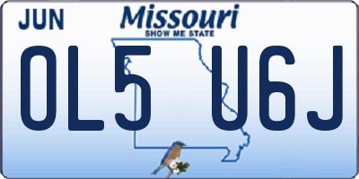 MO license plate OL5U6J