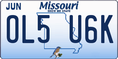 MO license plate OL5U6K