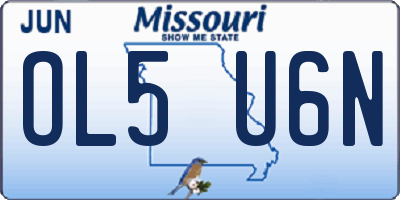 MO license plate OL5U6N