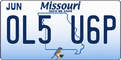 MO license plate OL5U6P