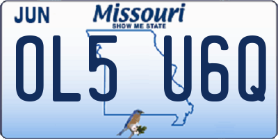 MO license plate OL5U6Q