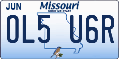 MO license plate OL5U6R