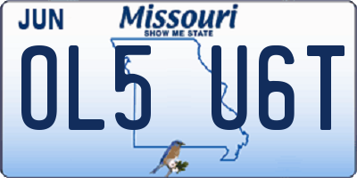 MO license plate OL5U6T