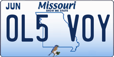 MO license plate OL5V0Y
