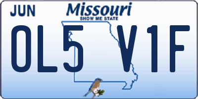 MO license plate OL5V1F