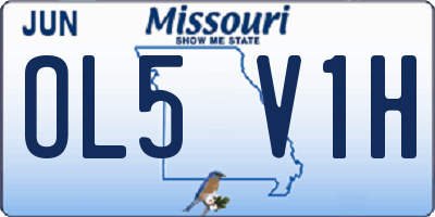 MO license plate OL5V1H