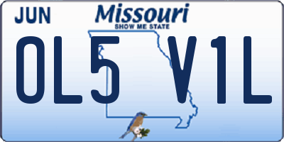 MO license plate OL5V1L