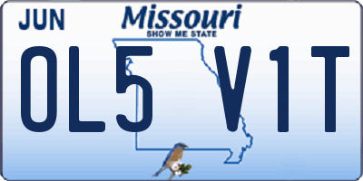 MO license plate OL5V1T