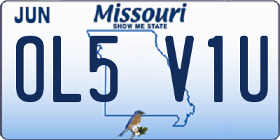 MO license plate OL5V1U