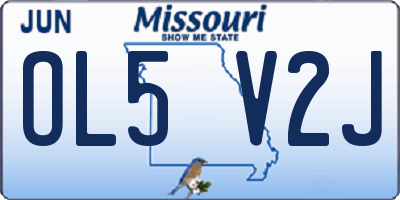 MO license plate OL5V2J