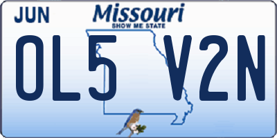 MO license plate OL5V2N