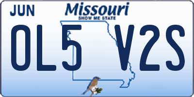MO license plate OL5V2S