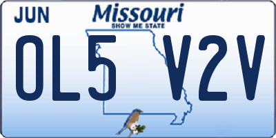 MO license plate OL5V2V