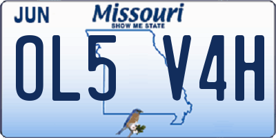 MO license plate OL5V4H